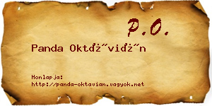 Panda Oktávián névjegykártya